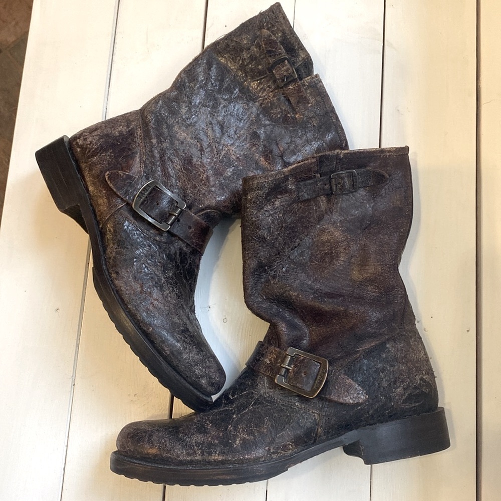 Frye Distressed Boots ,Brown , Women’s size 8.5